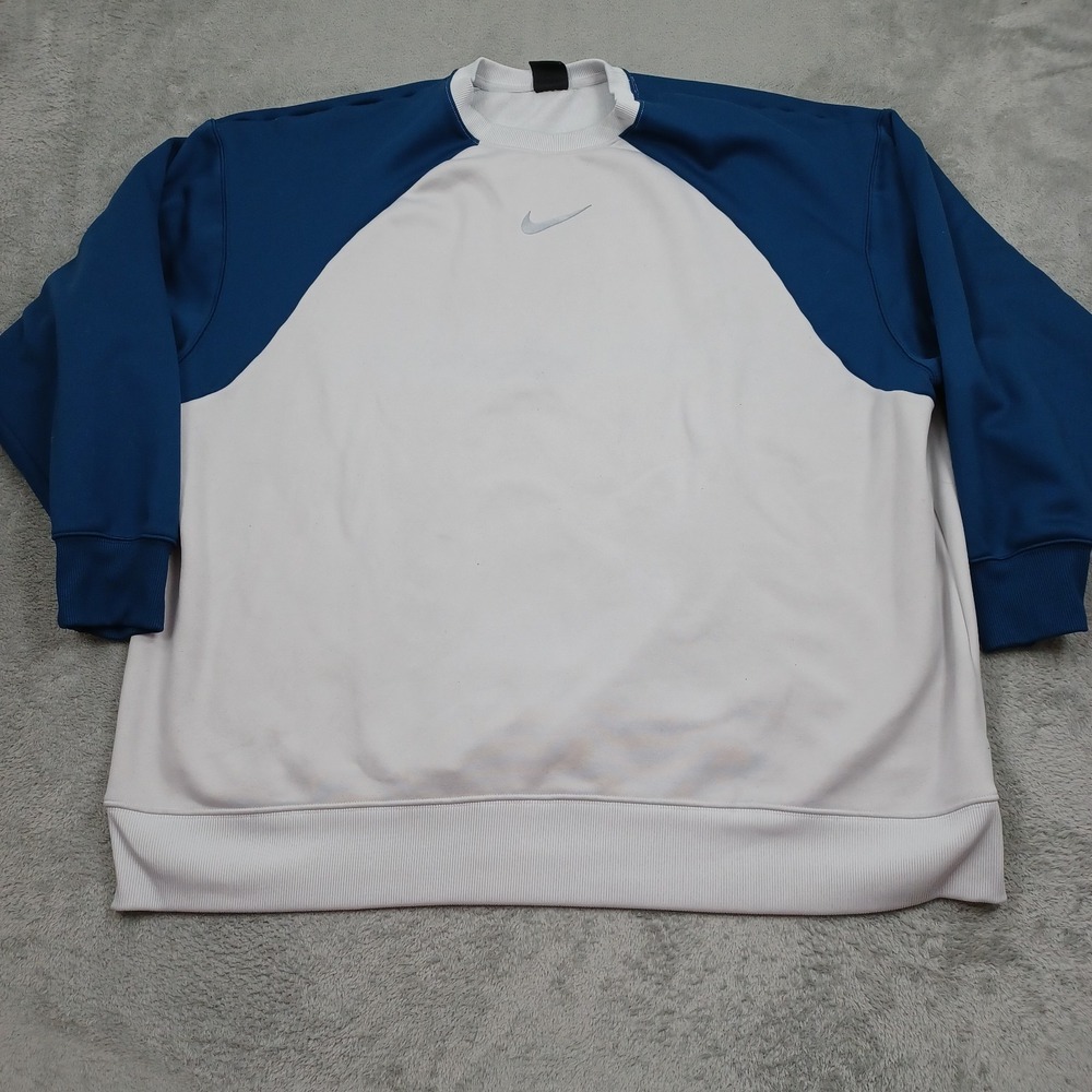Nike Sweater Womens XXL Blue Crew Neck Pullover Center Swoosh CAsual